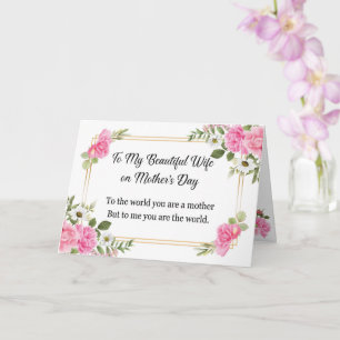 Pink Chiffon Roses Happy Mother's Day Card