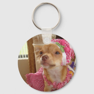 pink chihuahua keychain