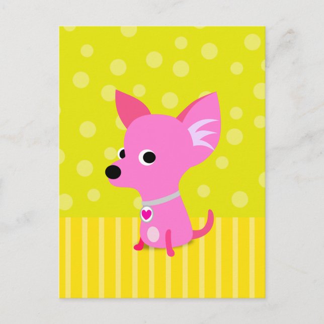 Pink Chihuahua postcard (Front)