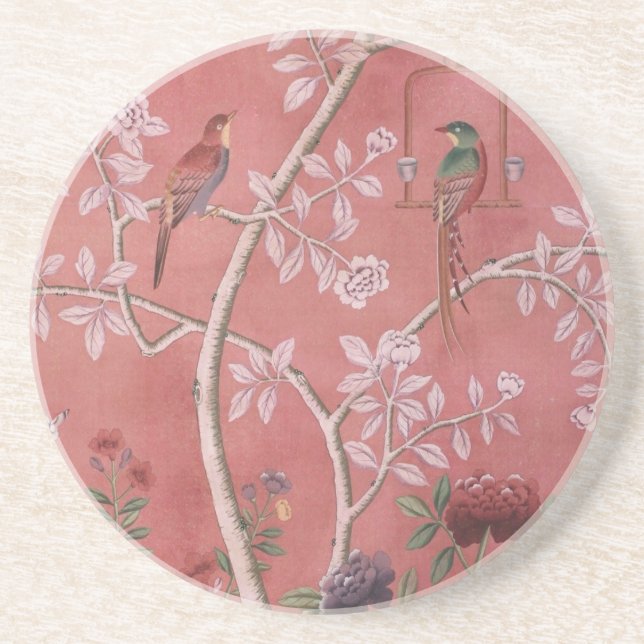 Pink Chinoiserie Coaster (Front)
