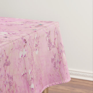 Pink Chinoiserie Cotton Dining Tablecloth