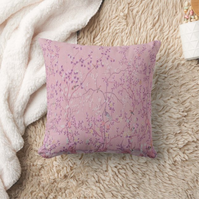 Pink Chinoiserie  Cushion (Blanket)