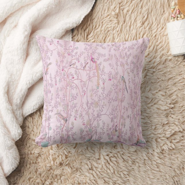 Pink Chinoiserie  Cushion (Blanket)