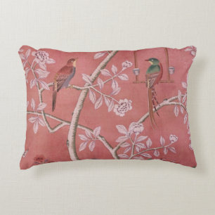 Pink Chinoiserie Decorative Cushion