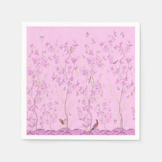Pink Chinoiserie Decoupage Napkin