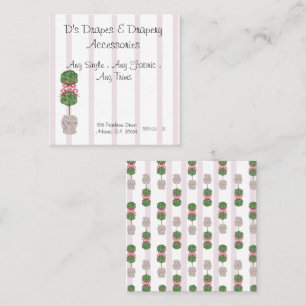 Pink Chinoiserie Ginger Jar Jars Topiary Square B Square Business Card