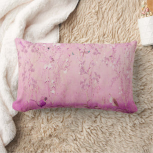 Pink Chinoiserie Lumbar Cushion