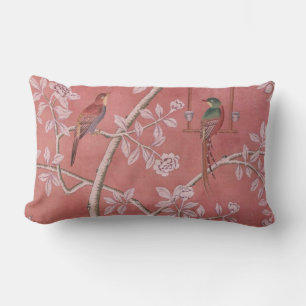 Pink Chinoiserie Lumbar Cushion