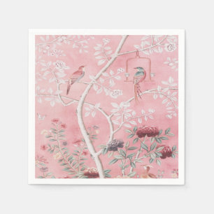 Pink Chinoiserie Paper  Napkin