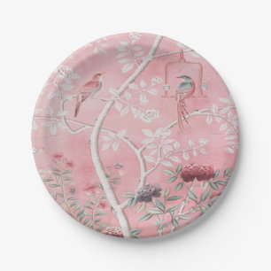 Pink Chinoiserie  Paper Plate
