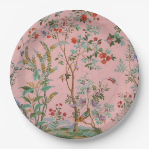 Pink Chinoiserie Paper Plate