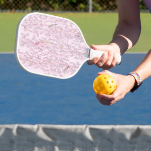 Pink Chinoiserie Pickleball Paddle