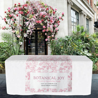 Pink Chinoiserie Pop Up Shop Table Runner Sign Tapestry