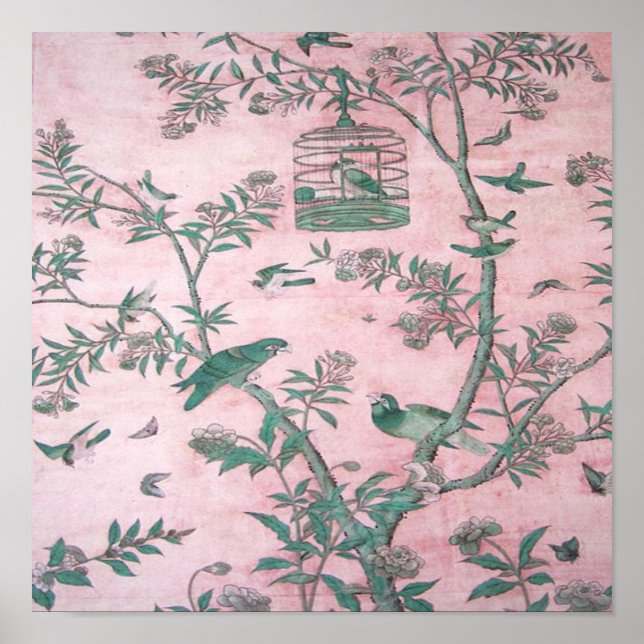 Pink Chinoiserie  Poster (Front)
