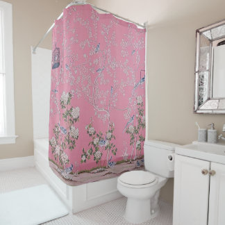 Pink Chinoiserie Shower Curtain