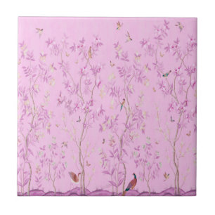 Pink Chinoiserie  Tile