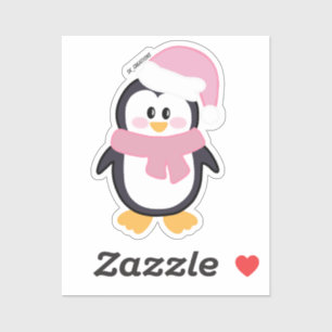 Pink Chistmas Penguin