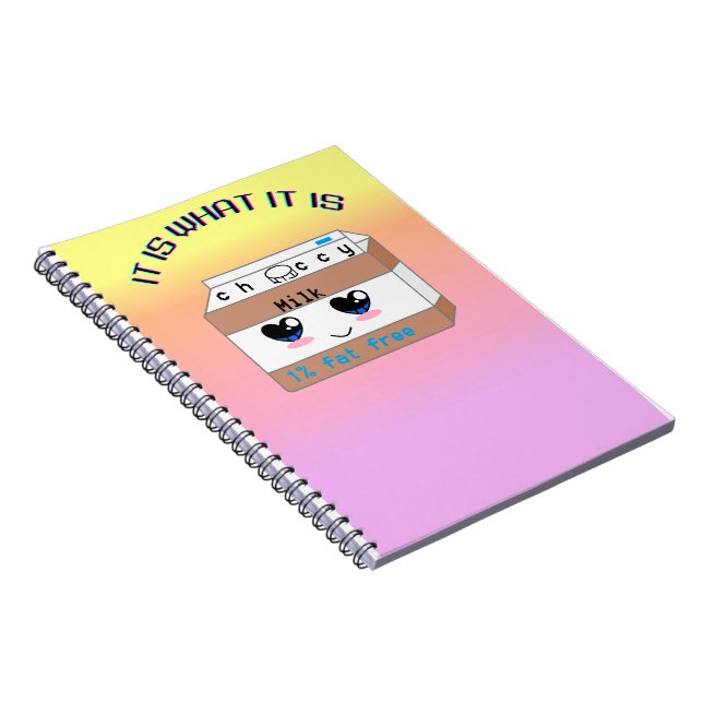 Pink Choccy Milk Generation Z Vibe Notebook (Right Side)