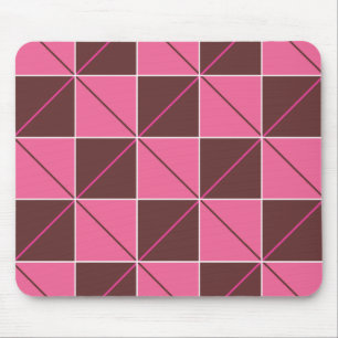 Pink & Chocolate Chequerboard Argyle Mouse Pad