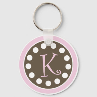 Pink Chocolate Keychain "K"