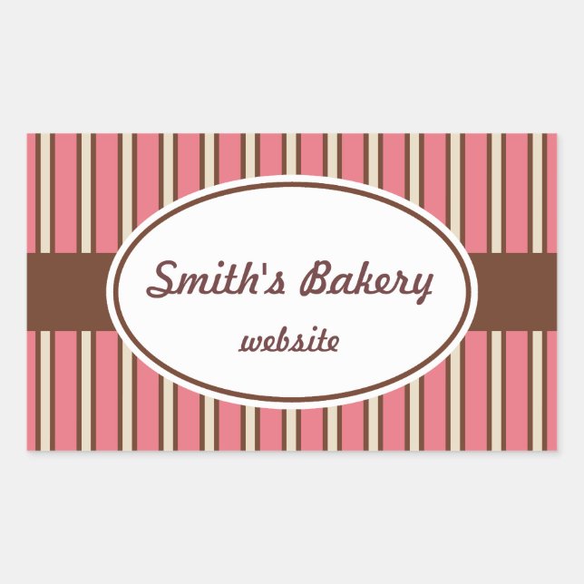 Pink Chocolate Stripe Custom Stickers (Front)