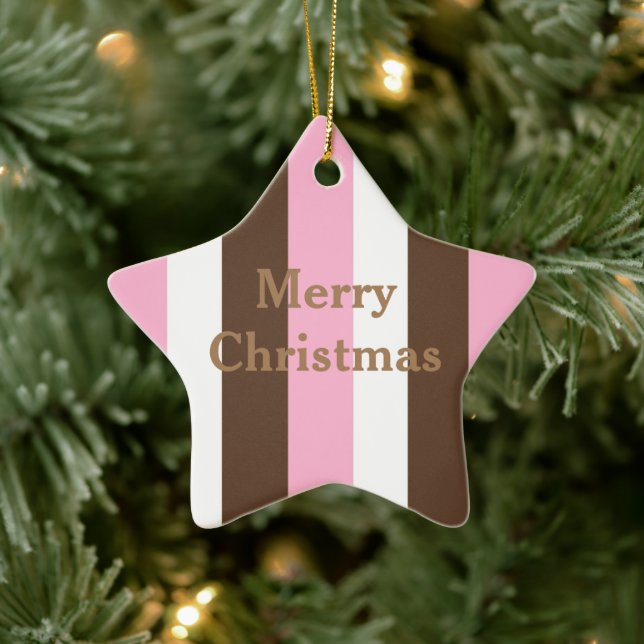 Pink Chocolate Vanilla Ceramic Tree Decoration (Tree)