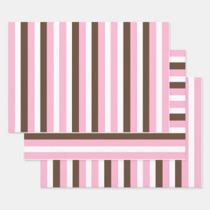 Pink Chocolate Vanilla Wrapping Paper Sheet