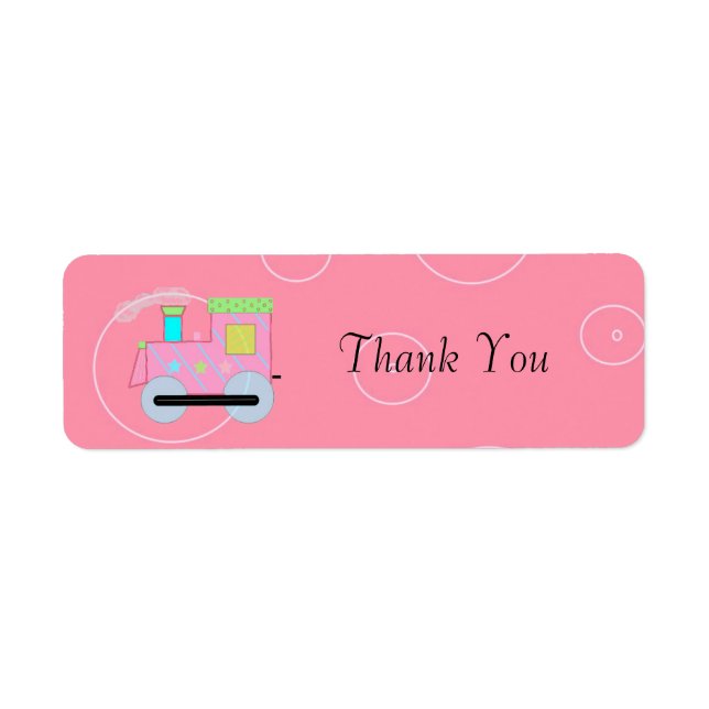 Pink Choo Choo Train Thank You (Front)