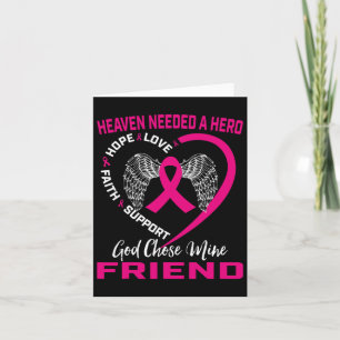 Pink Christian Breast Cancer In Memory Of My Frien Card