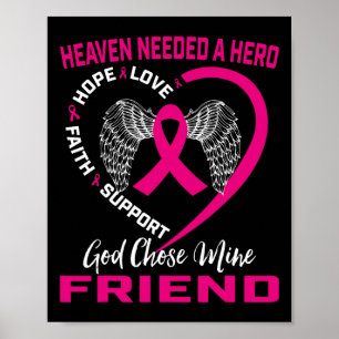Pink Christian Breast Cancer In Memory Of My Frien Poster