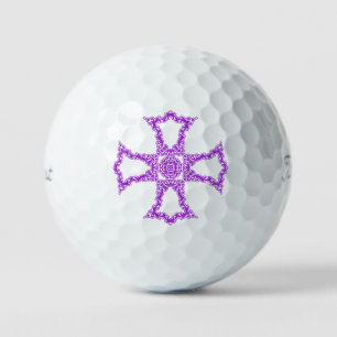 Pink Christian Cross Golf Balls
