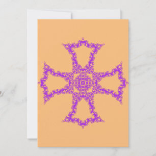 Pink Christian Cross Invitation