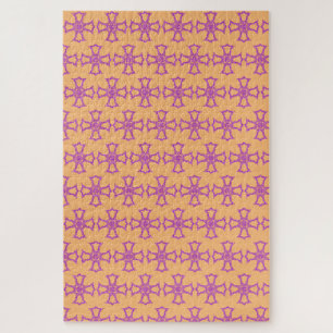 Pink Christian Cross Jigsaw Puzzle