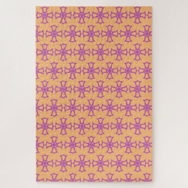Pink Christian Cross Jigsaw Puzzle (Vertical)