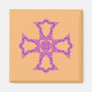 Pink Christian Cross Magnet