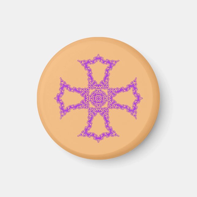 Pink Christian Cross Magnet (Front)