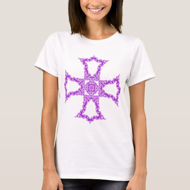 Pink Christian Cross T-Shirt (Front)
