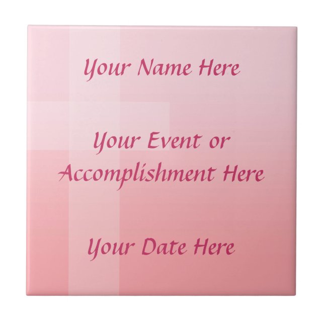 Pink Christian Cross Tile (Front)