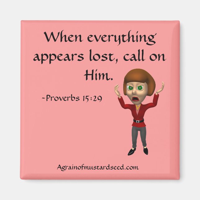 Pink Christian Magnet (Front)