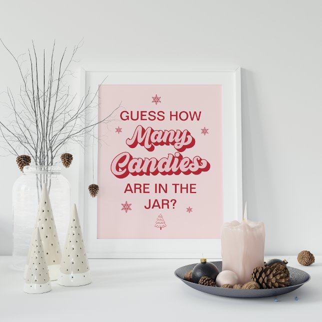 Pink Christmas Baby Shower Game Poster (Creator Uploaded)
