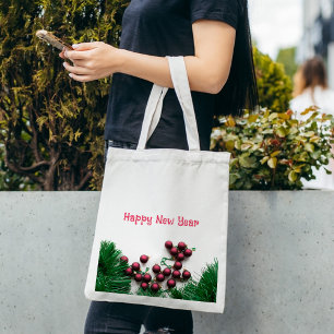 Pink Christmas Bauble Tote Bags