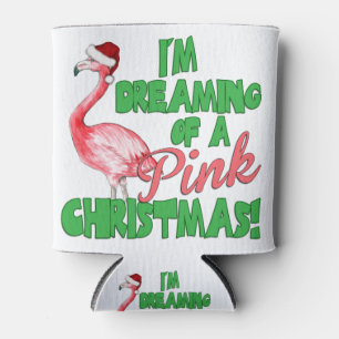 Pink Christmas Can Cooler