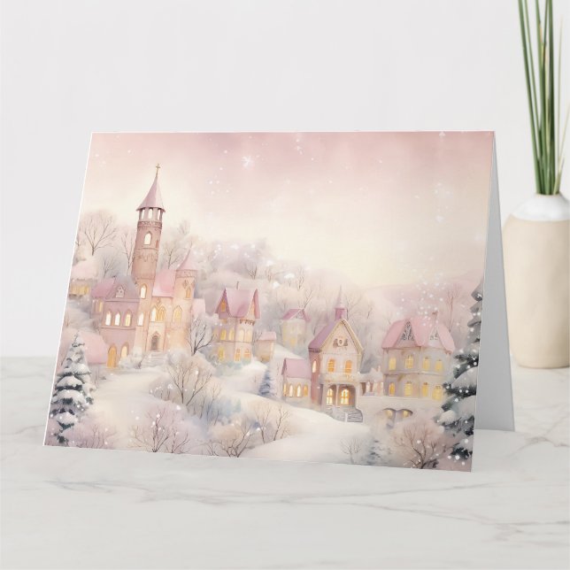 Pink Christmas Card (Front)