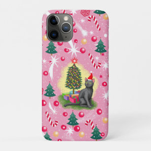 Pink Christmas Cat Case-Mate iPhone Case