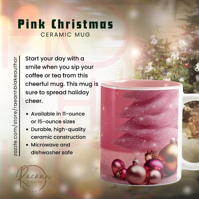 Pink Christmas Ceramic Mug (Creator Uploaded)