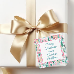Pink Christmas Churches Gift Enclosure Card