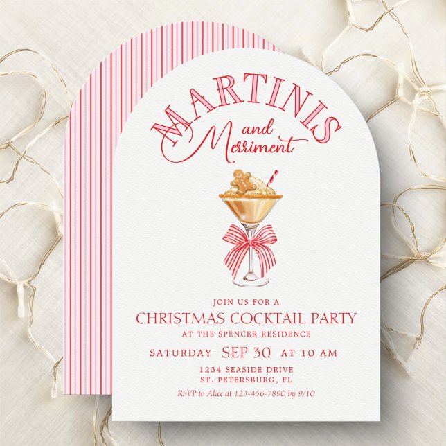 Pink Christmas Cocktail Party Invitation (Creator Uploaded)