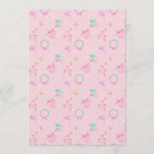 Pink Christmas Coquette Bow Seamless Pattern Invitation