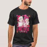 Pink Christmas Crew Snowman With Candy Cane Xmas H T-Shirt<br><div class="desc">Pink Christmas Crew Snowman With Candy Cane Xmas Holiday Sweatshirt</div>