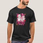 Pink Christmas Crew Snowman With Candy Cane Xmas H T-Shirt<br><div class="desc">Pink Christmas Crew Snowman With Candy Cane Xmas Holiday Pullover Hoodie</div>
